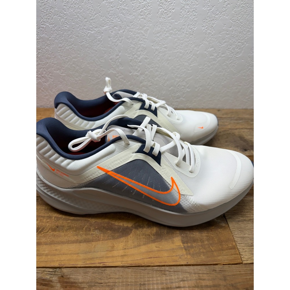Nike Quest 5 Mens Running Shoes White Orange Thunder Blue DD0204-103 Size 12 - Picture 2 of 7